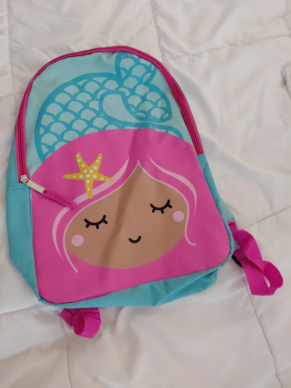 Children's Mermaid Character Backpack - Pink & Turquoise